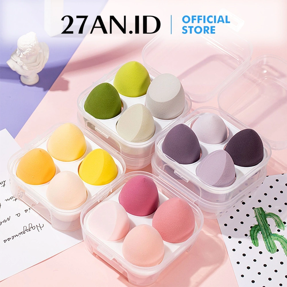 ( 27AN.ID ) Beauty Blender Spons H450 Blender BB Cream Make Up Sponge 1 Pack Isi 4 PCS