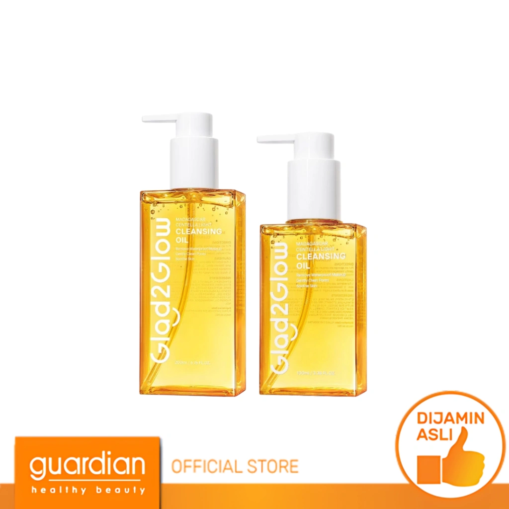 Glad2Glow Madagascar Centella Light Cleansing Oil - Micellar Water Pembersih Wajah Waterproof Make Up