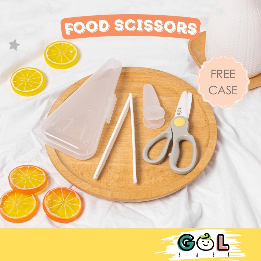 GOL Baby Ceramic Baby Food Scissors Gunting Makanan Bayi Anak Bayi Keramik Gunting Keramik Makanan MPASI Makan Tambahan Anak Bayi Keramik Gunting MPASI Mie Daging Sayur Noodle Scissors Food Shears Alat Bantu Membuat Pemotong Makanan Makan MPASI Anak Bayi