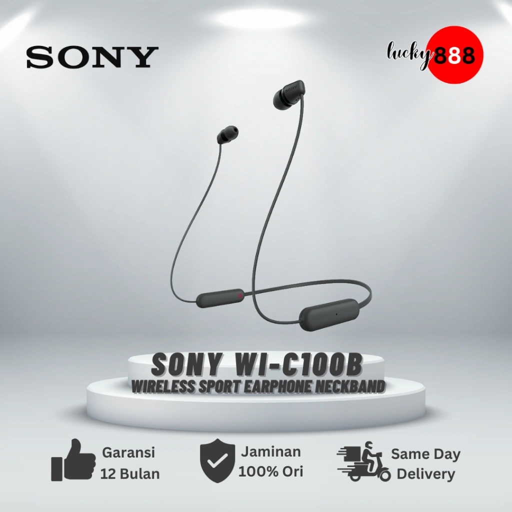 Sony WI-C100 / WI C100 / WIC100 Wireless Sport Earphone Neckband SPORT BLUETOOTH EARPHONE HEADSET