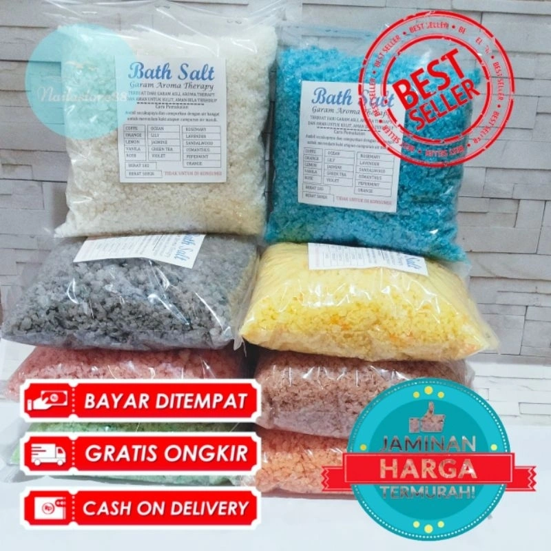 Berat 1kg Garam Mandi / Rendam Kaki / Bath Salt / Garam Aroma Terapi / Garam Spa