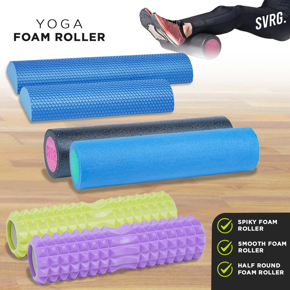 SVRG Spiky Foam Roller (EVA) - Yoga Massage Roller / Yoga Roller - Alat Pijat - EVA Pilates Roller - 30/40 cm - Trigger