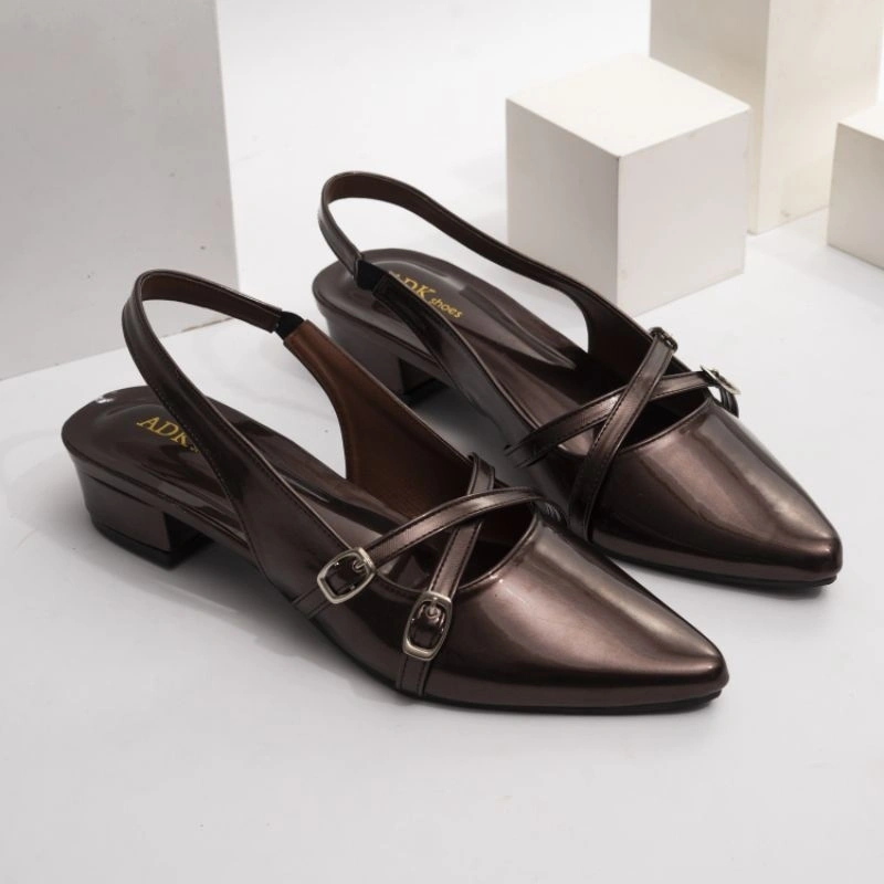 Adkshoes hils 3cm OBUBUE gesper silang formal non formal