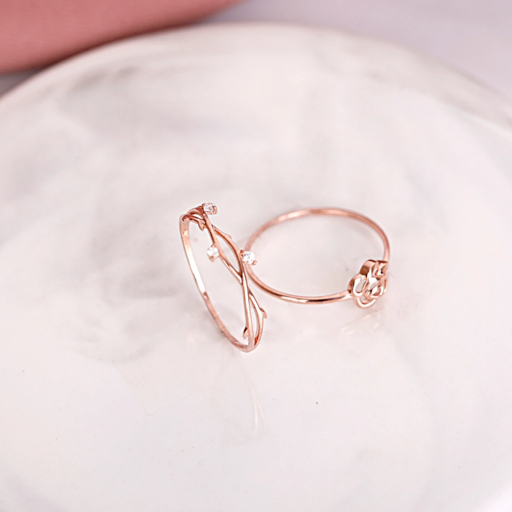 Cincin Emas Twisty - Cincin Emas Ranting Dedaun - Toko Emas Gadjah