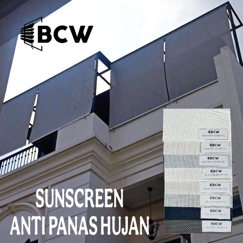 TERMURAH SUNSCREEN ROLLER BLIND ANTI PANAS HUJAN NON HEAD RAIL