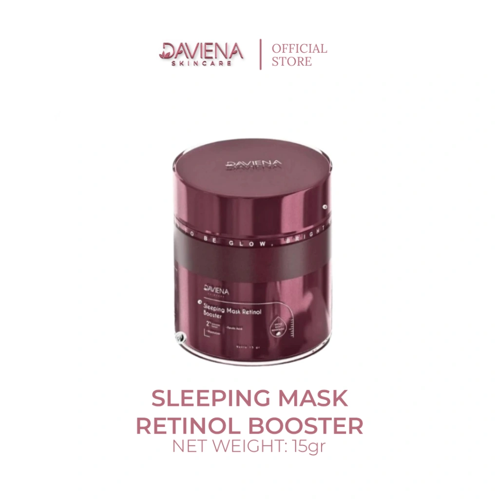 DAVIENA SKINCARE - Retinol Booster Sleeping Mask 15gr | Anti Aging Skincare | Retinol Mask | Sleeping Mask | Masker Tidur | Face Mask | Masker Wajah | Skincare Daviena