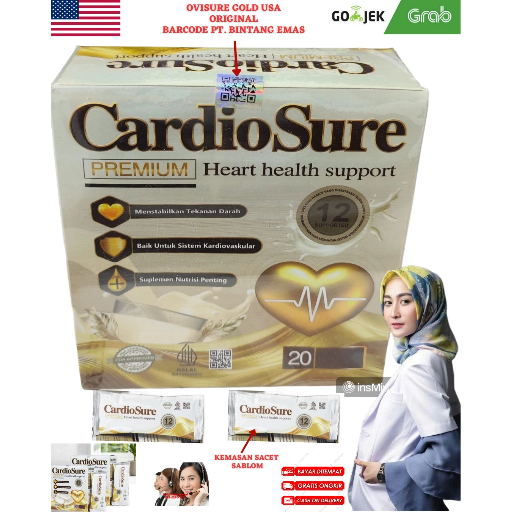 CARDIOSURE MILK SUSU OBAT HIPERTENSI JANTUNG KORONER STRUK KOLESTROL ASAM URAT