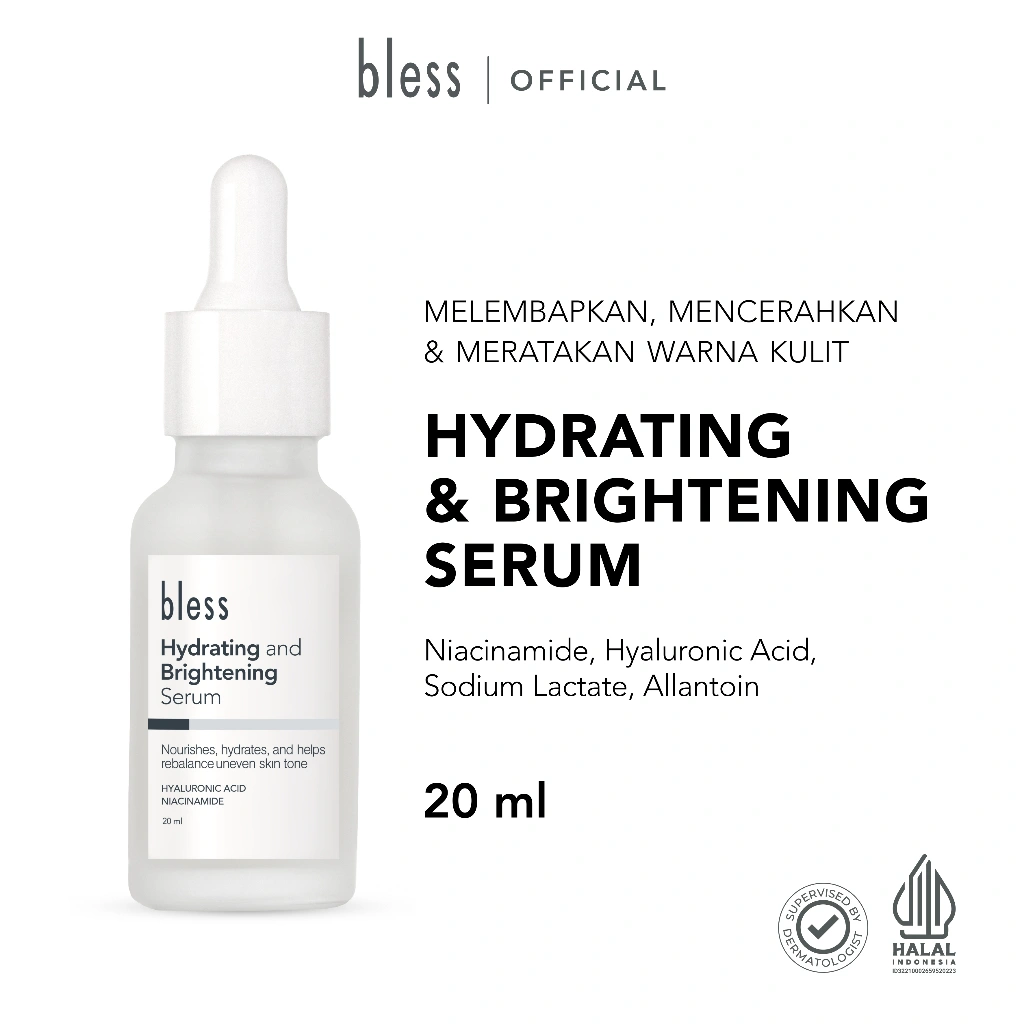 Bless Hydrating & Brightening Serum 20ml | Serum untuk Kulit Kering & Mencerahkan