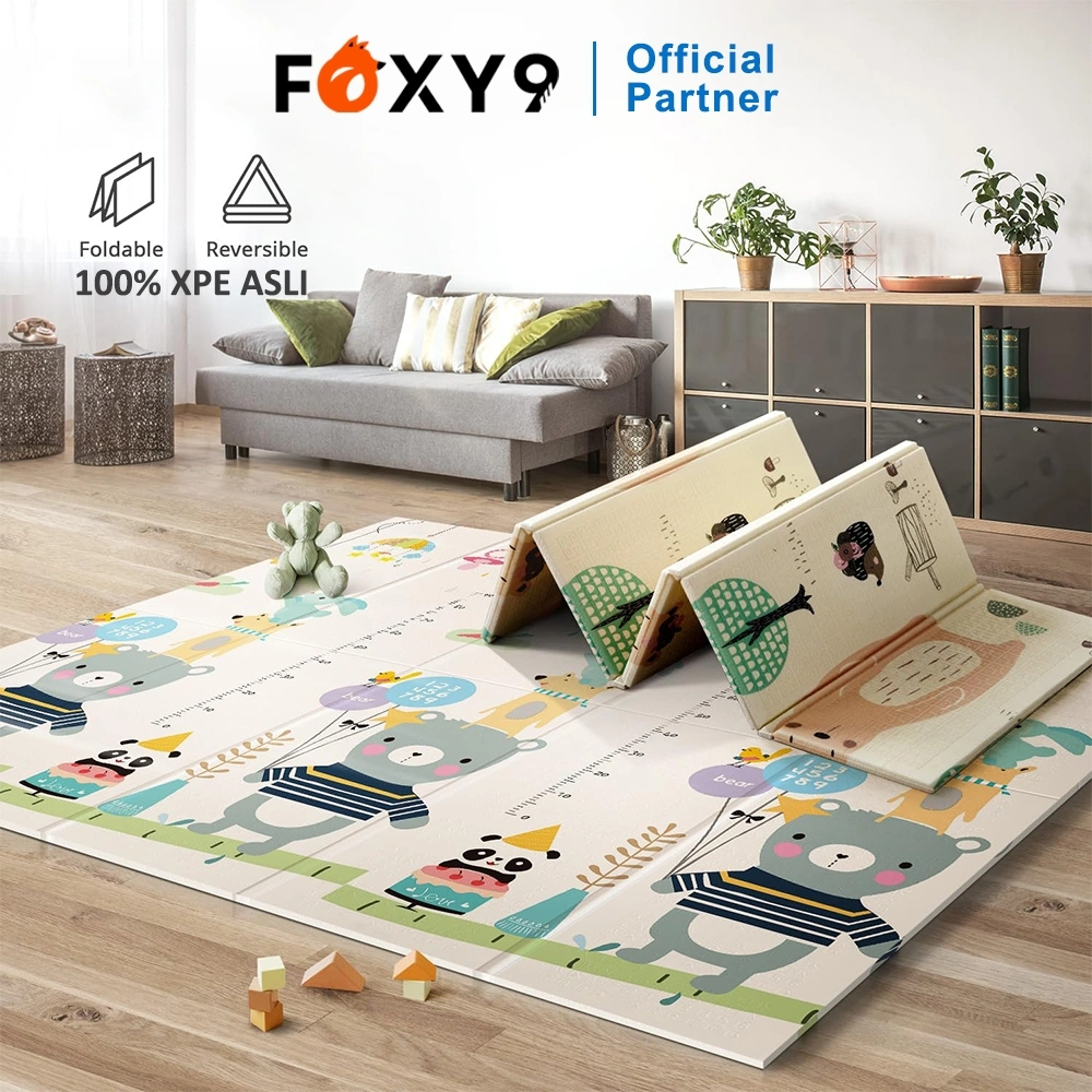 Playmate Bayi Anak Karpet Lipat Matras Bayi Ukuran XL 180x200cm Bahan XPE Tebal