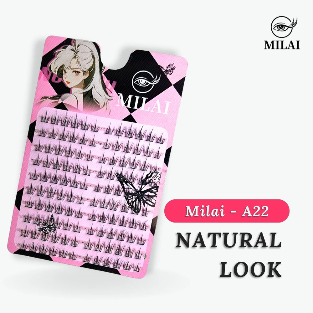 MILAI Bulu Mata A22 Natural Look Bulu Mata Palsu - Eyelash Extension - Bulumata Palsu