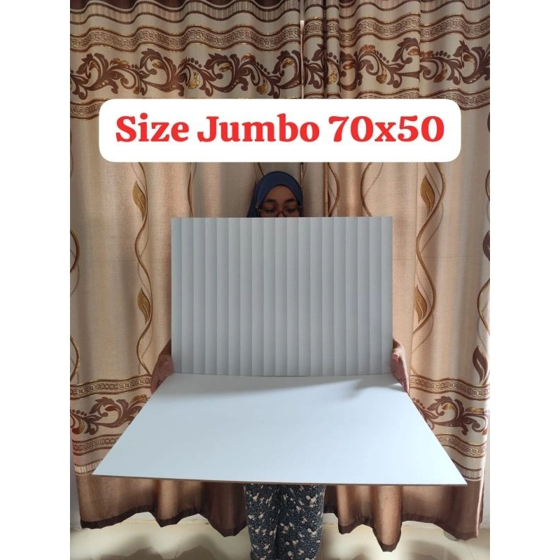 Alas Foto Lipat Jumbo 70x50cm Background Foto Produk Motif Gelombang Putih