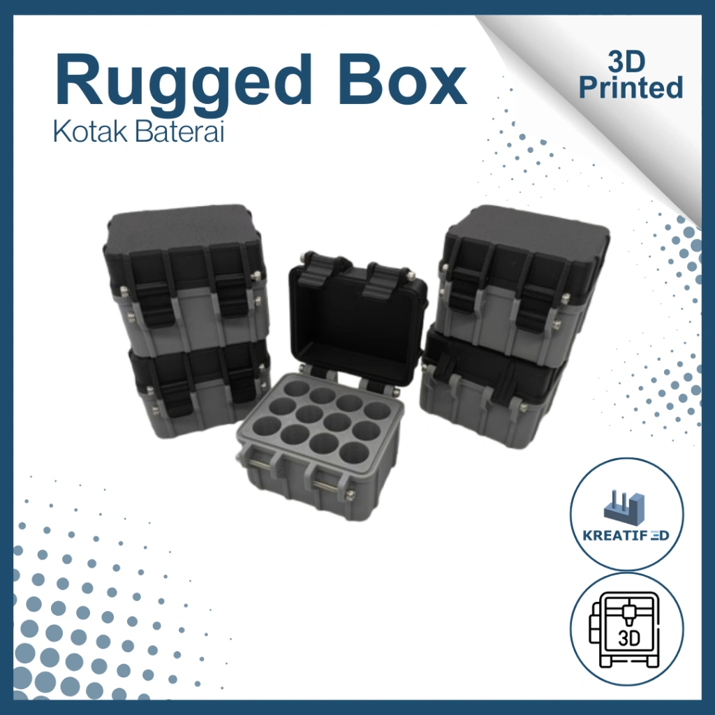 3D Print Battery Case / Battery Rugged Box / Kotak Baterai