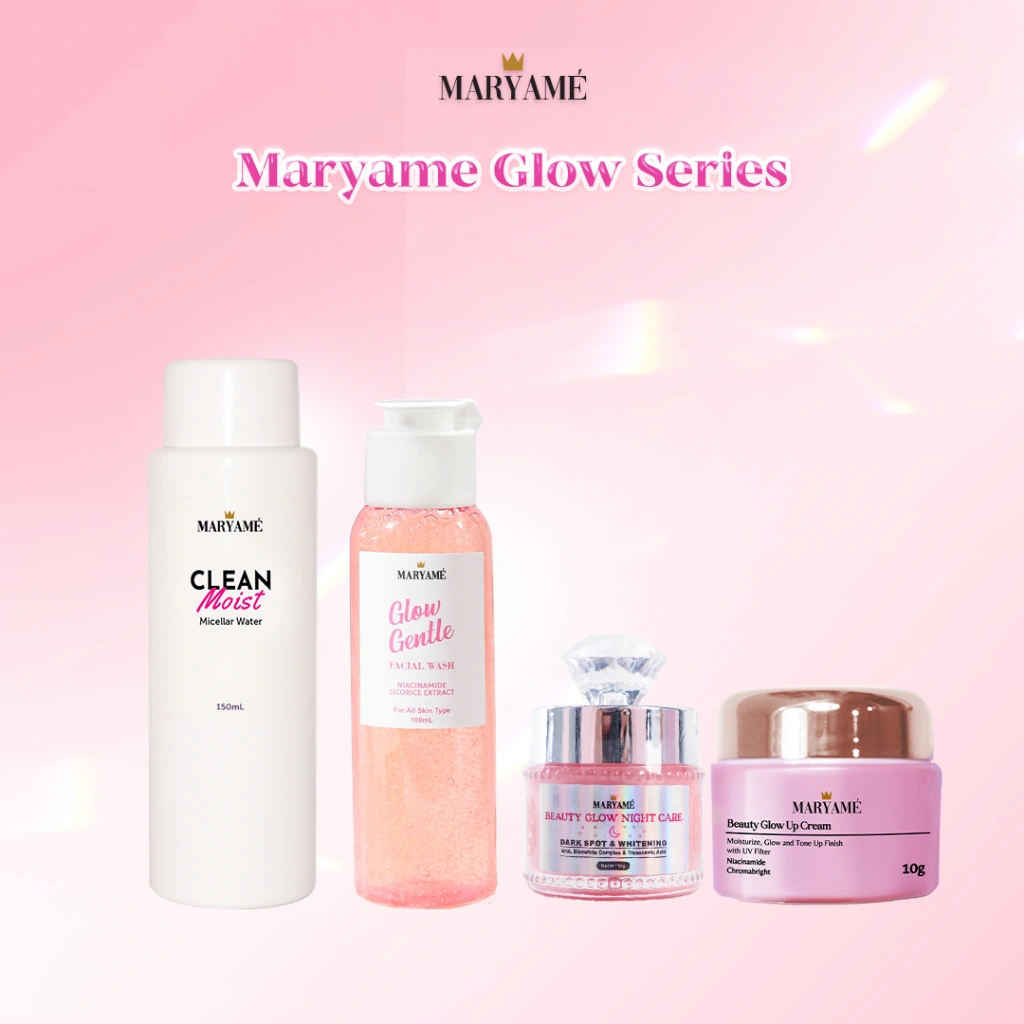 Maryame Glow Series BPOM Day Cream | Night Cream | Facial wash | Micellar Water
