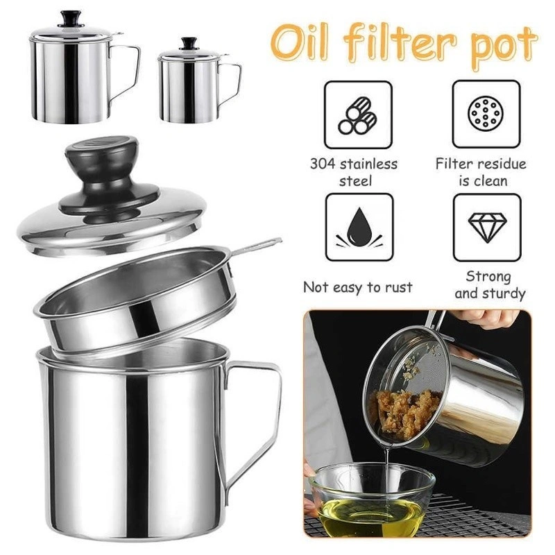 Oil pot saringan minyak stainless makanan wadah masak goreng dapur OILPOT HARGA TERMURAH PROMO