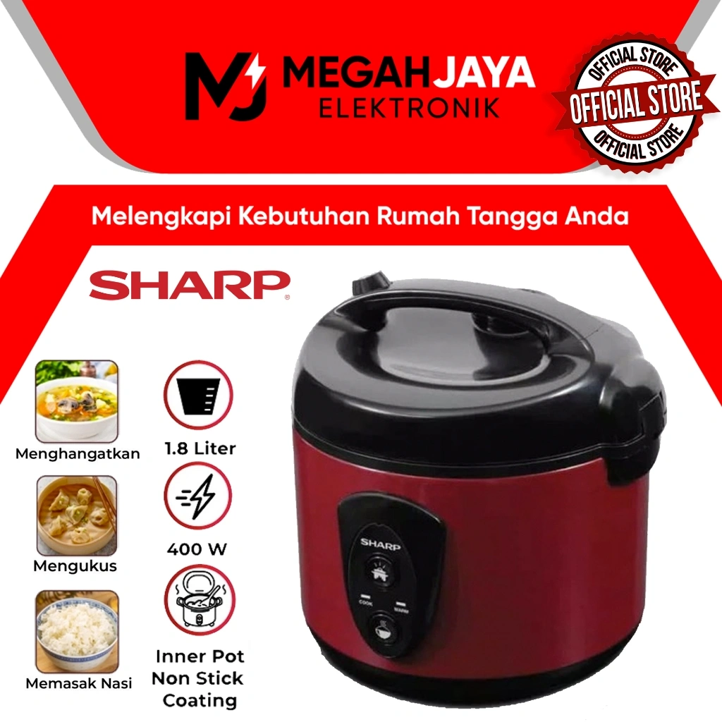 [JAMINAN TERMURAH] RICE COOKER / MAGIC COM SHARP 3 IN 1 ANTI LENGKET KSN 18MG / KSN 18 MG (1,8 LITER)
