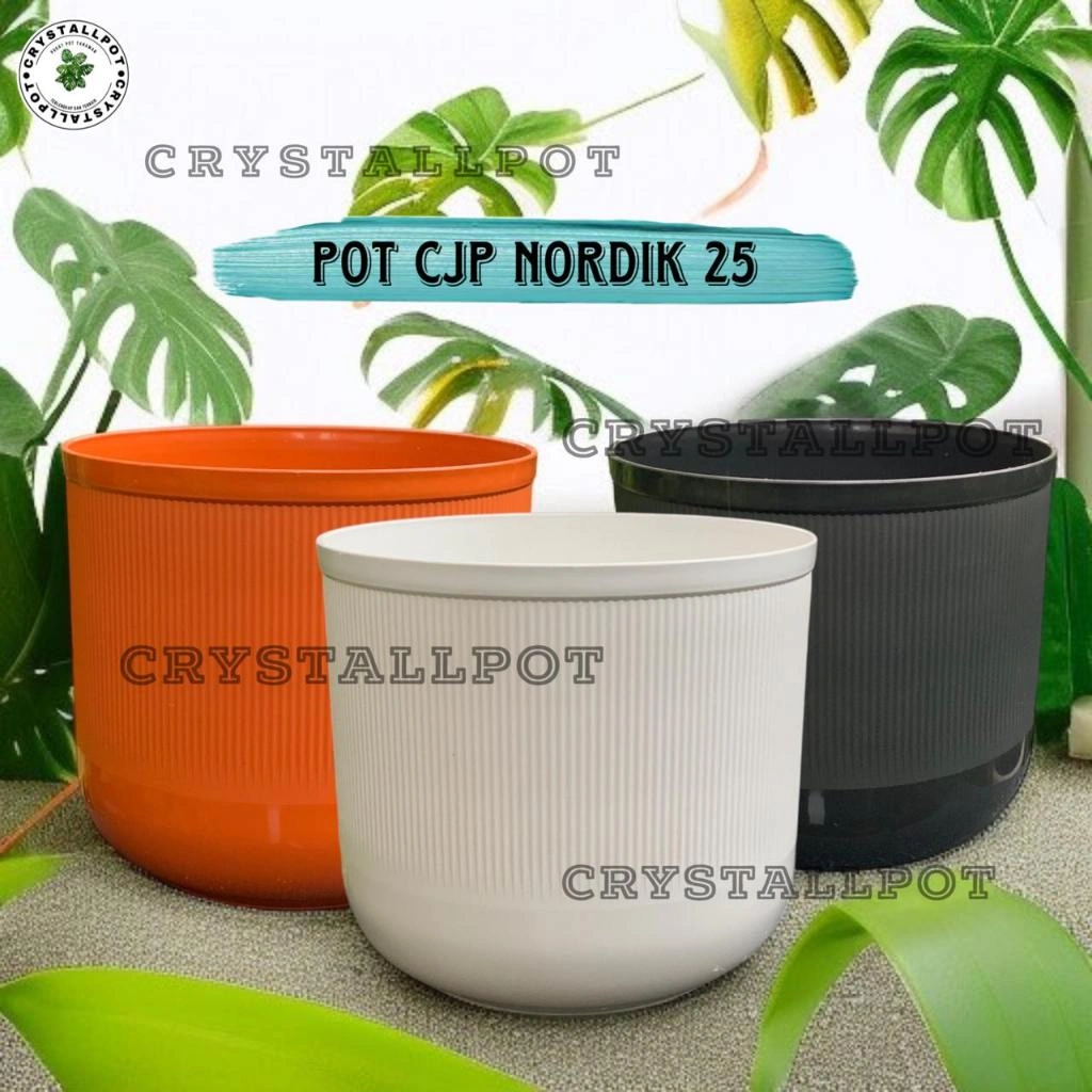 POT BUNGA TANAMAN CITRA JAYA PLASTIK NORDIC TABUNG 25 BAHAN LENTUR - CJP 25 NORDIC