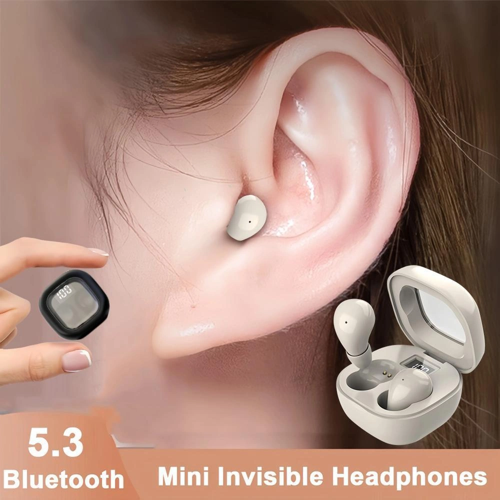 Headphone Bluetooth SK19 TWS In-Ear Earbud Tidur Tak Terlihat dengan Mikrofon Wireless Bass