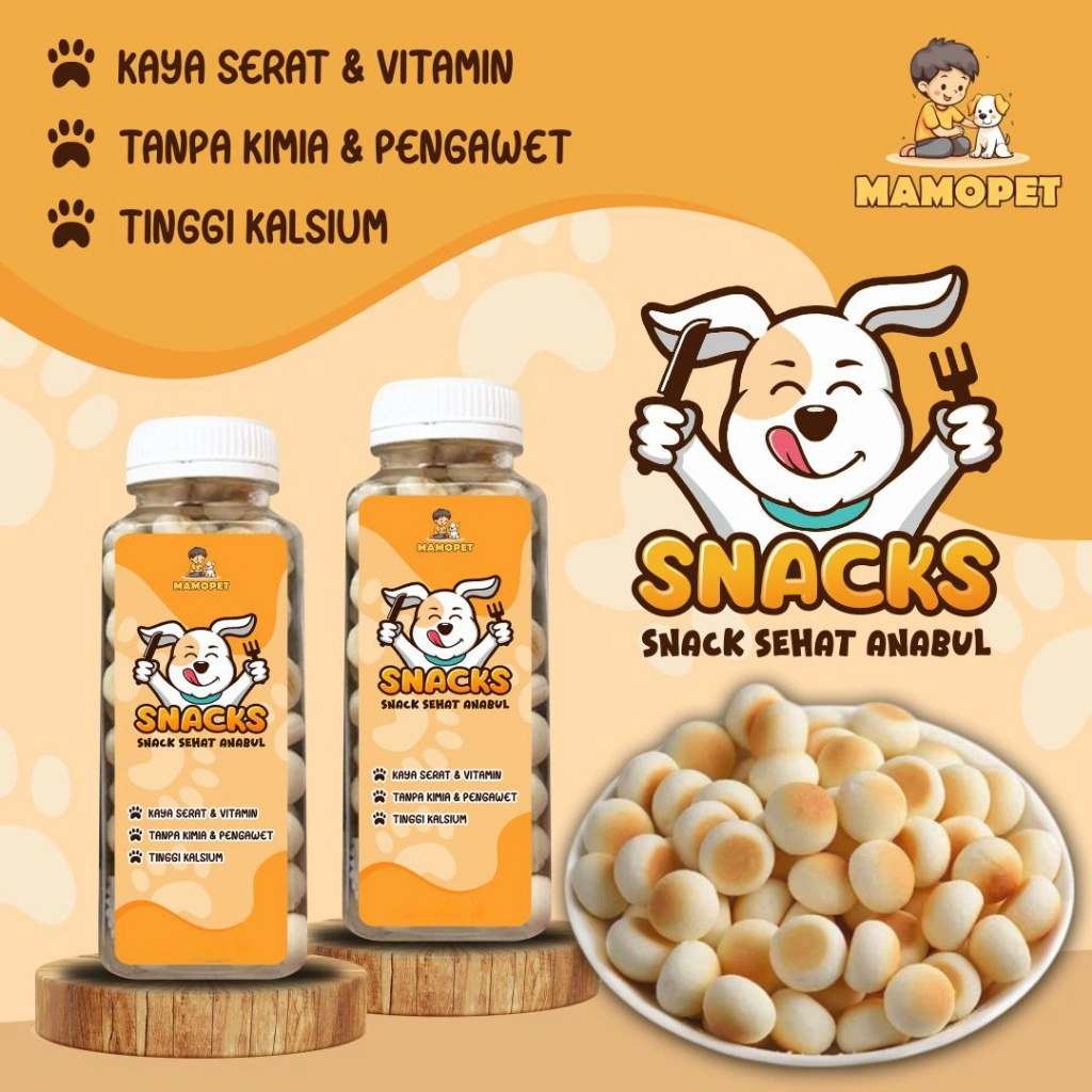 Biskuit Anjing, Makanan Biskuit Anjing Tulang Bulat MAMOPET Snack Biskuit Cemilan Kalsium Puppy Anjing Dog Treat Cemilan Dog Snack Biscuit Anjing - Snack Kalsium Biskuit Anjing