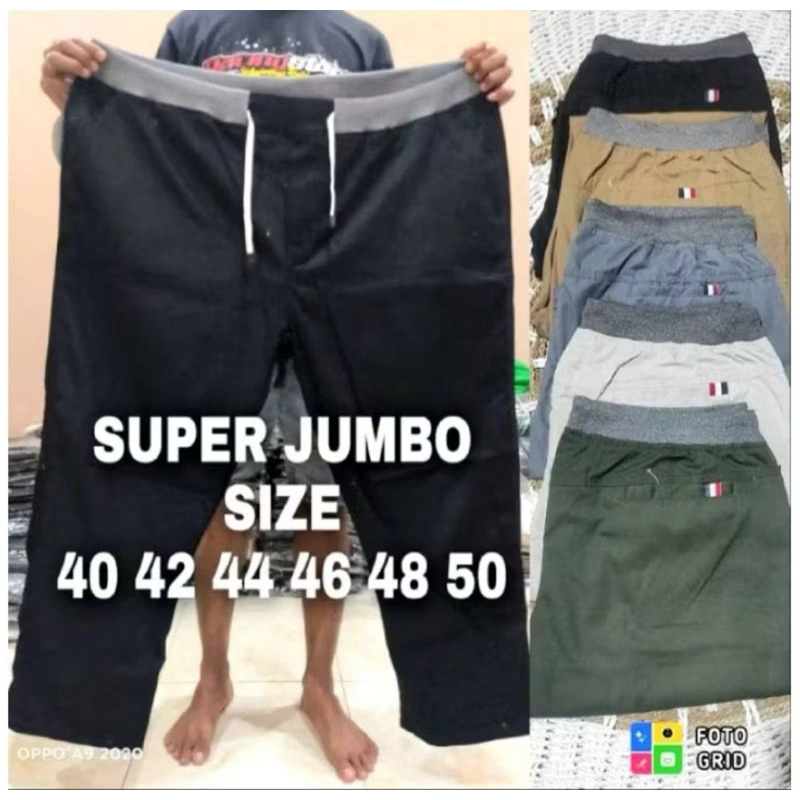 Celana Chino BigSize Super Jumbo Pria Panjang XXXXL