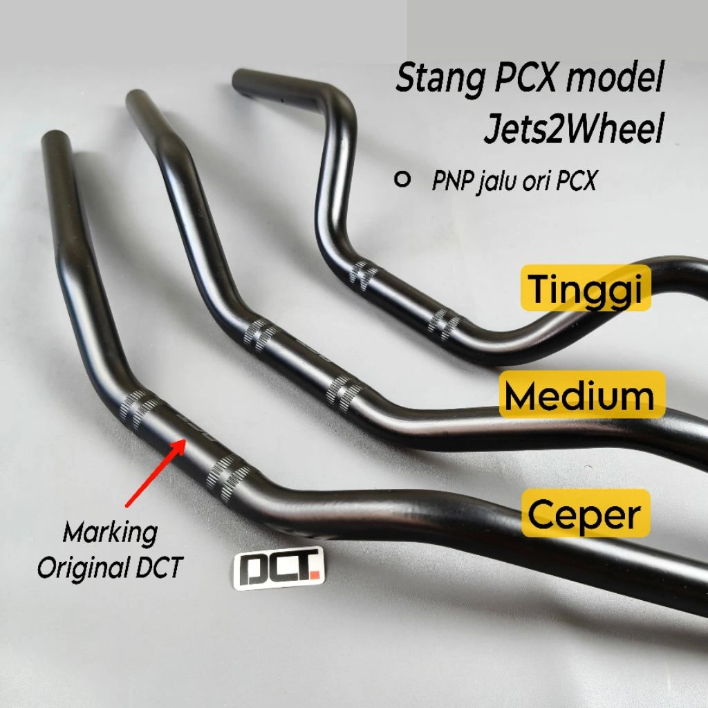 Stang Stir PCX 160 150 Model Jets2Wheel Thailand Ceper Medium Tinggi Pnp Jalu dan Holder Ori Pcx