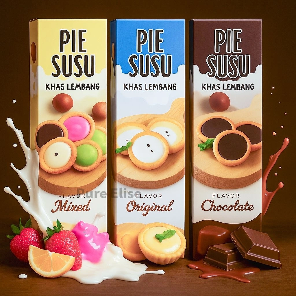 Pie Susu Lembang Original, Mix, Cokelat | Oleh-Oleh Khas Bandung | Pie Susu Asli Bandung