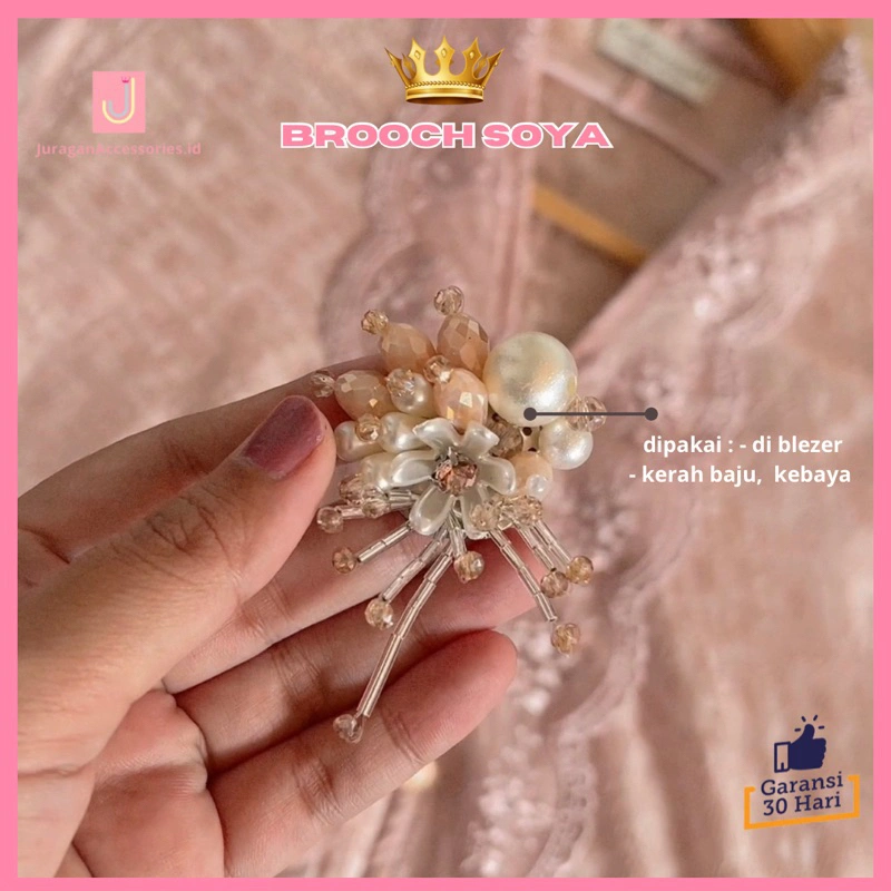 zoya brooch handmade per pcs, bros kerah bros blezer