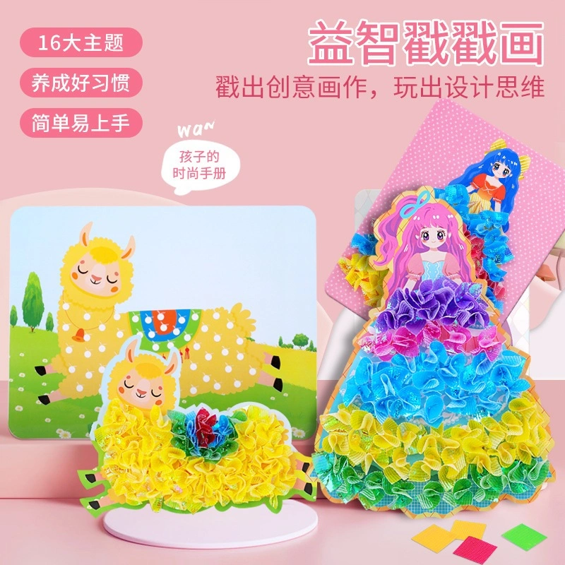 DIY Art Craft Merangkai Memasang Tanpa Lem Gaun Baju Dress Up Designer Kerajinan Tangan