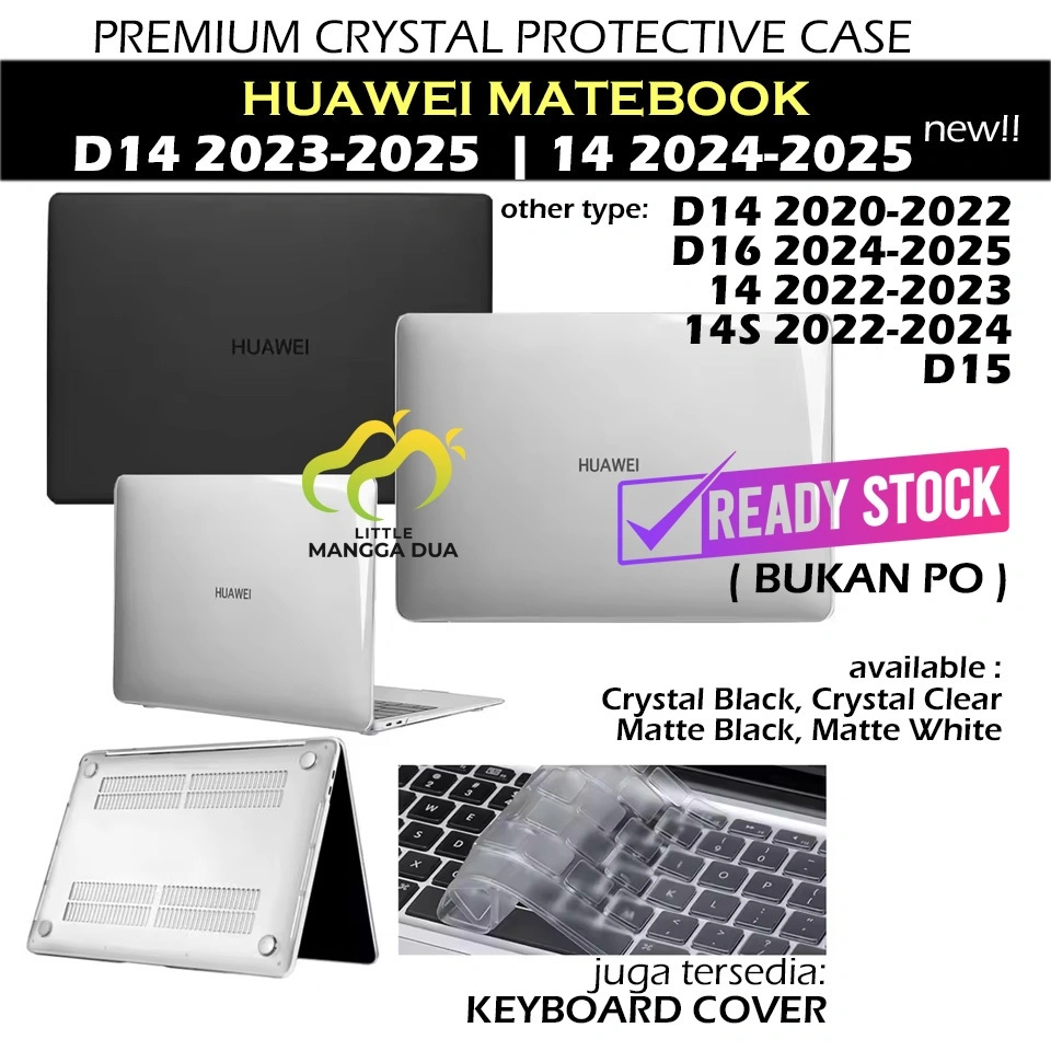 Case Huawei Matebook 14 D14 D15 D16 14s Slim Case Crystal Cover Hardcase D14 Keyboard Cover