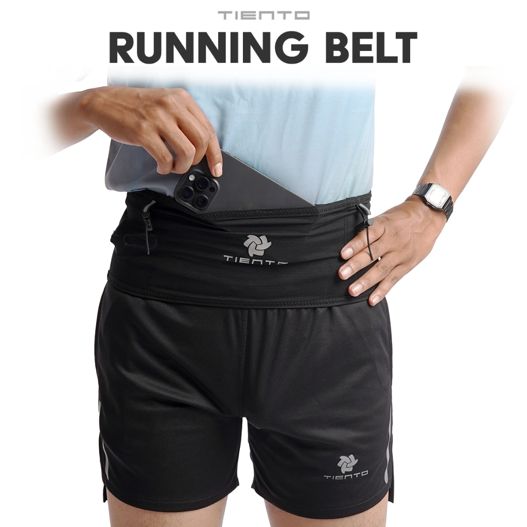 Tiento Running Belt Tas Pinggang Olahraga Lari Waist Bag Sport Elastis