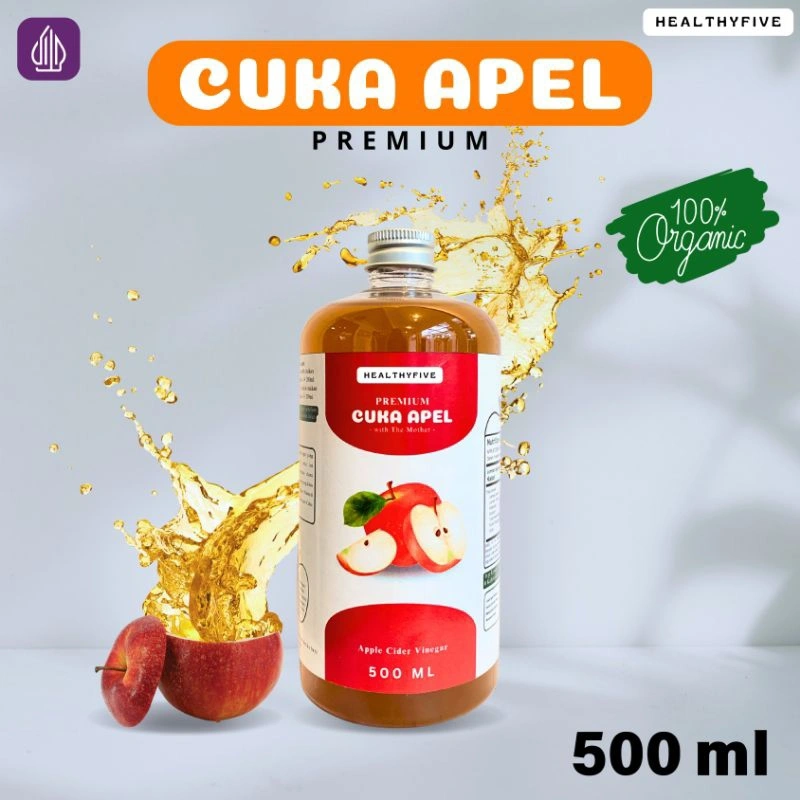 Healthyfive Cuka Apel 500ml With Mother Apple Cider Vinegar diet detoks
