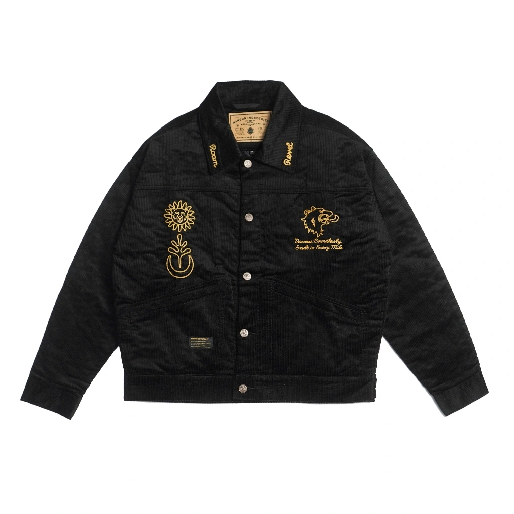 Hanoon Industries – Work Jacket Corduroy Boxy Fit Black Jacket Vintage Shade