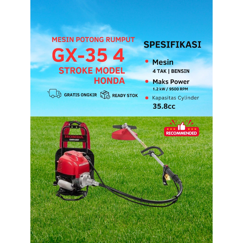 FULLSET LENGKAP Mesin Potong Rumput MESIN Pemotong Rumput Bensin 4Tak FULLSET Brush Cutter Potong Rumput