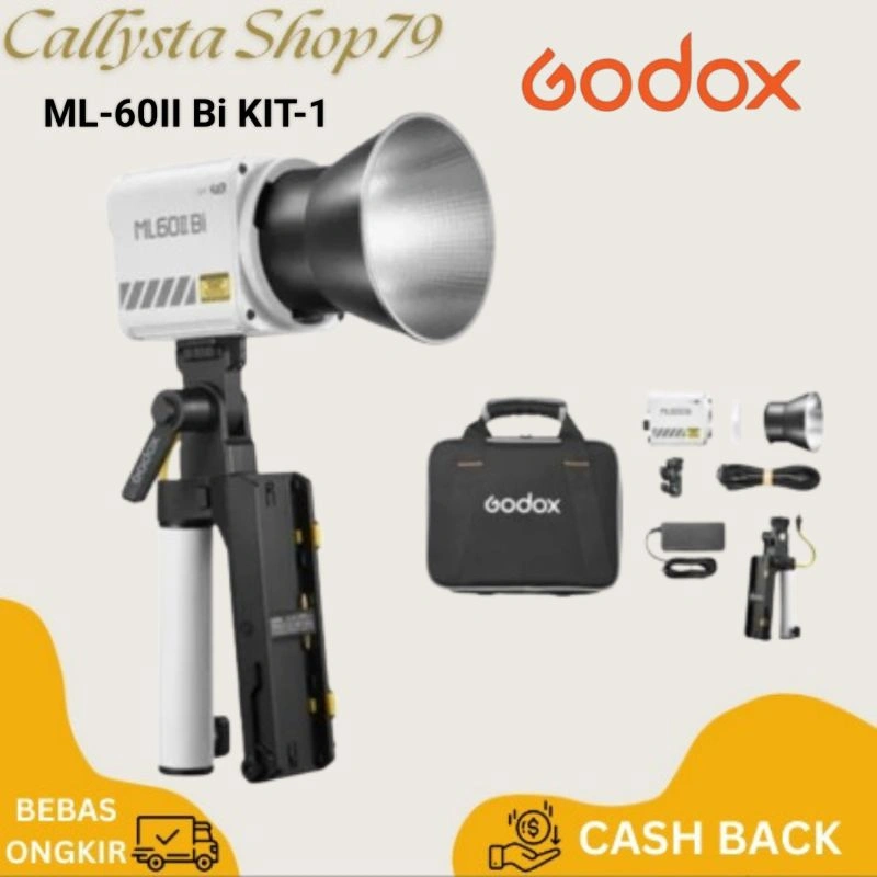 LED GODOX ML60II BI, ML 60II BI, ML60 II BI KIT-1 PORTABLE LED LIGHTING