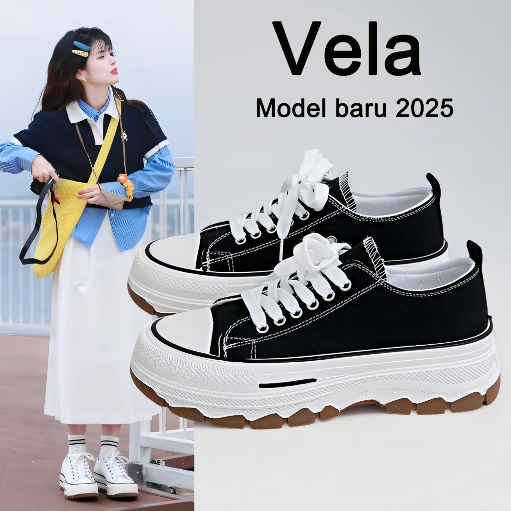 VELA SEPATU KANVAS WANITA KOREA SPORT SHOES Sepatu Casual Nyaman