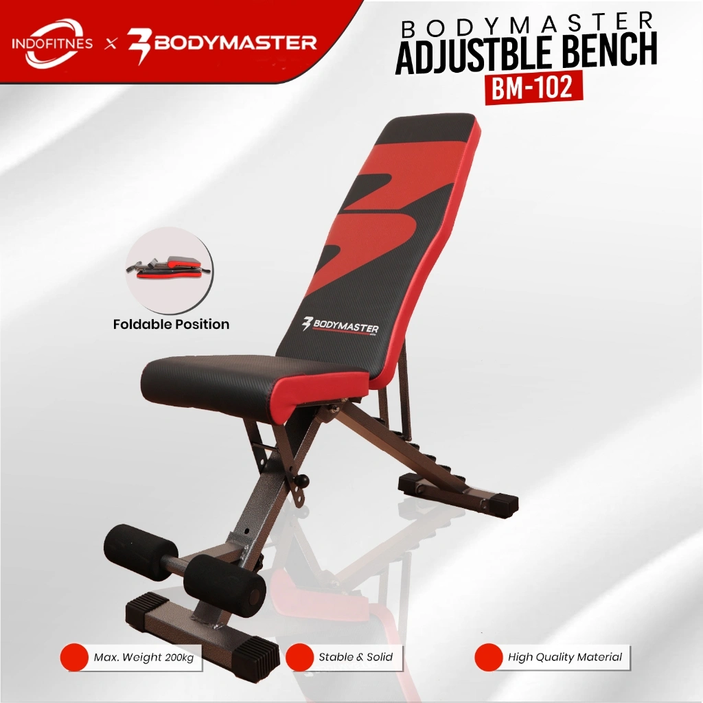 BODYMASTER Adjustable Bench BM-102 Bangku Gym Fitnes Sit Up Dumbell