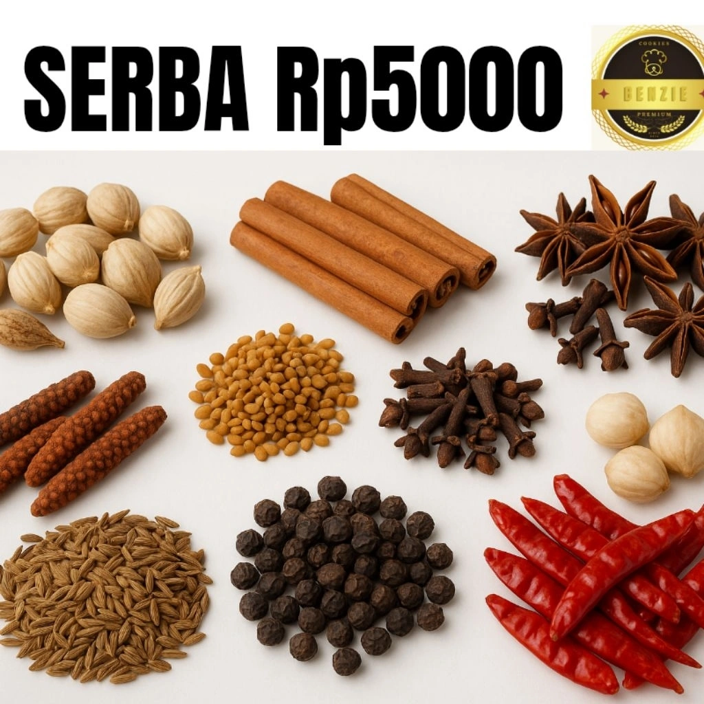 Bumbu Dapur Lengkap Serba Rp5.000 – Rempah Paket Hemat Murah – Bumbu Masak Harian Murah Lengkap
