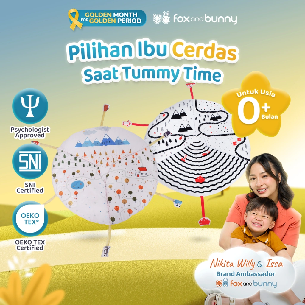 Foxandbunny - Baby Sensory Mat Series Winter dan Autumn | Matras Bayi untuk Tummy Time