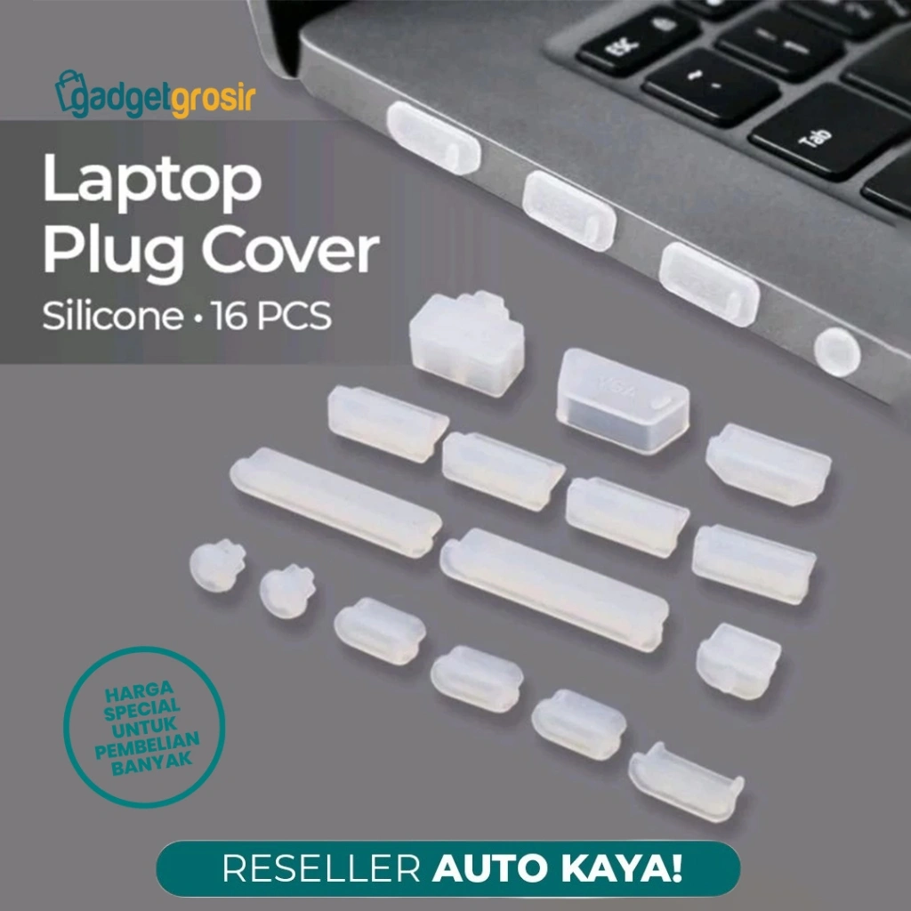 Dust Plug Penutup Port Laptop Anti Debu Laptop Notebook Macbook Paket Isi 16pcs Univesal
