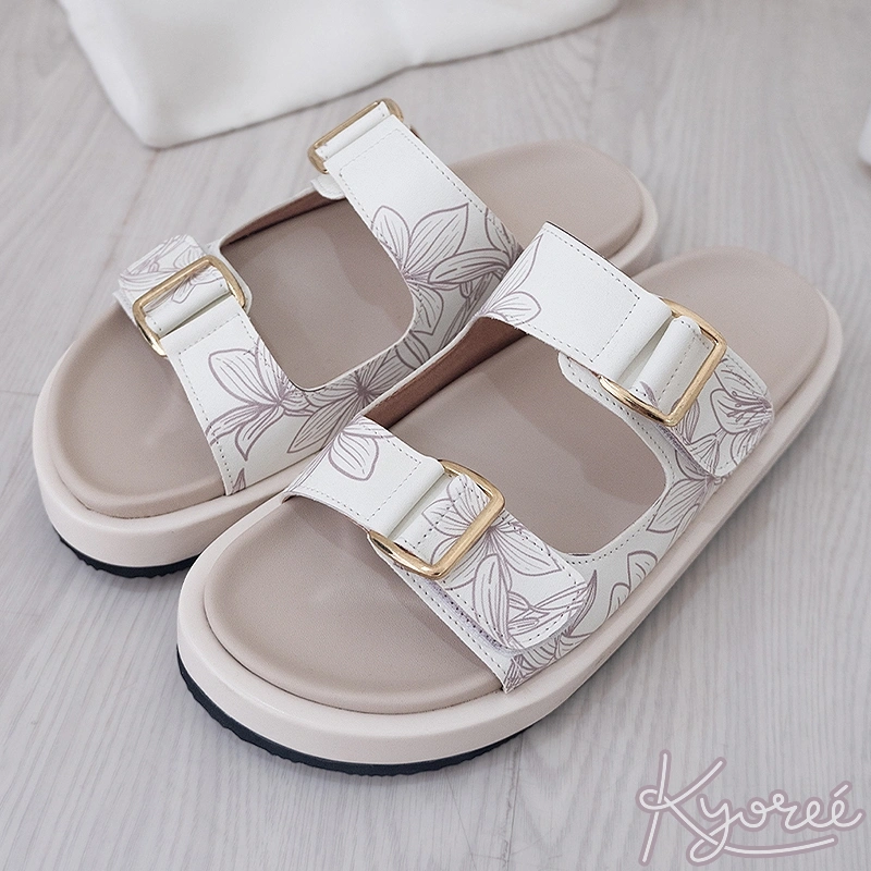 Kyoree Sandal Wanita Platform Printing - Luna