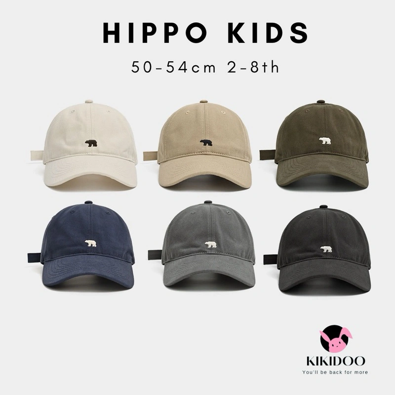 KKD Topi Baseball Anak Keren Embroidery Hippo Kids Hat 2-8thTP115