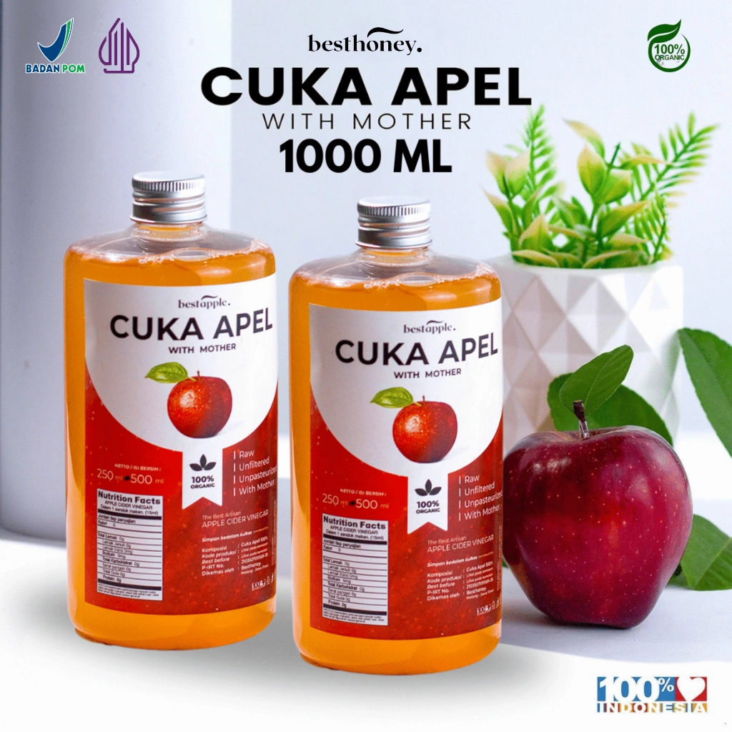 Best Honey Cuka Apel With Mother's 750 ML / 1000 ML