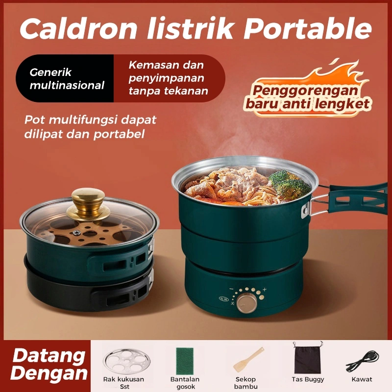 COD Panci Listrik Watt Rendah Serbaguna 2.2L / Kompor Elektrik Portable / Travel Electric Cooker / Kompor Listrik Multifungsi