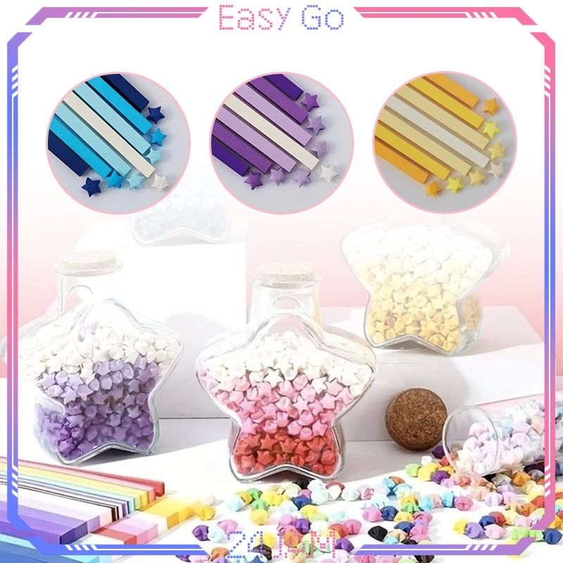 Isi 540lembar Kertas Panjang Buat Bintang Warna Kertas Origami Bintang Craft Handmade Origami Star Paper Kertas Lipat Bintang