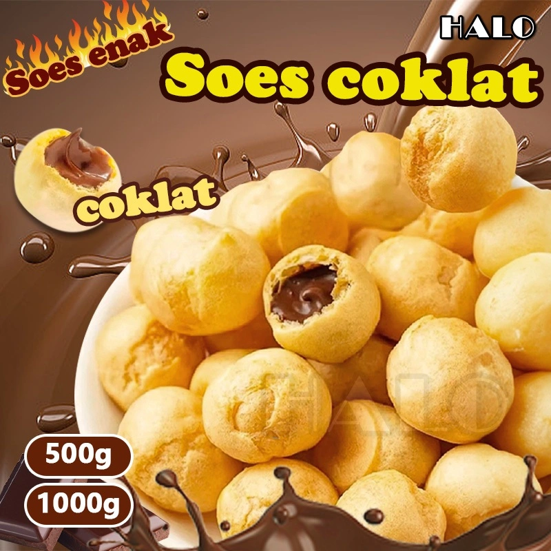 cemilan Snack makanan Soes Coklat 500g/1kg jajanan snack grosir termurah snack grosir murah lengkap cemilan murah gratis ongkir makanan ringan snack jajanan jajancemilan pedas cemilan anak kos cemilan 1kg