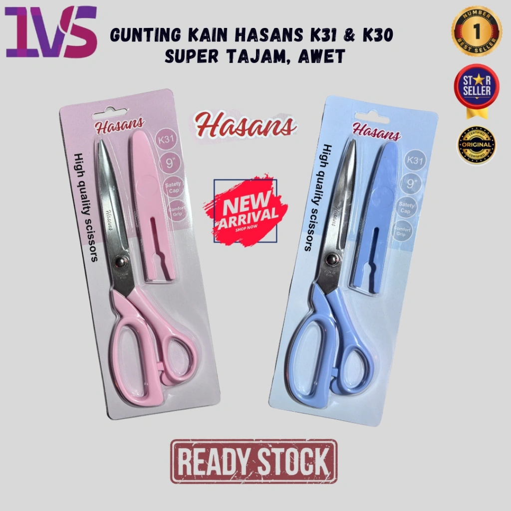 Gunting Kain Hasans K31 & K30 – Super Tajam, Awet, dan 100% Original