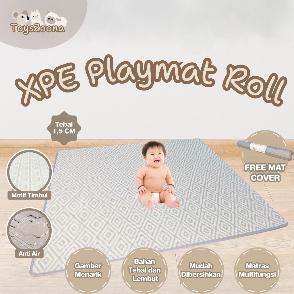 ToysZoona XPE Playmat Roll 200x180 Playmat Bayi dan Anak Gulung