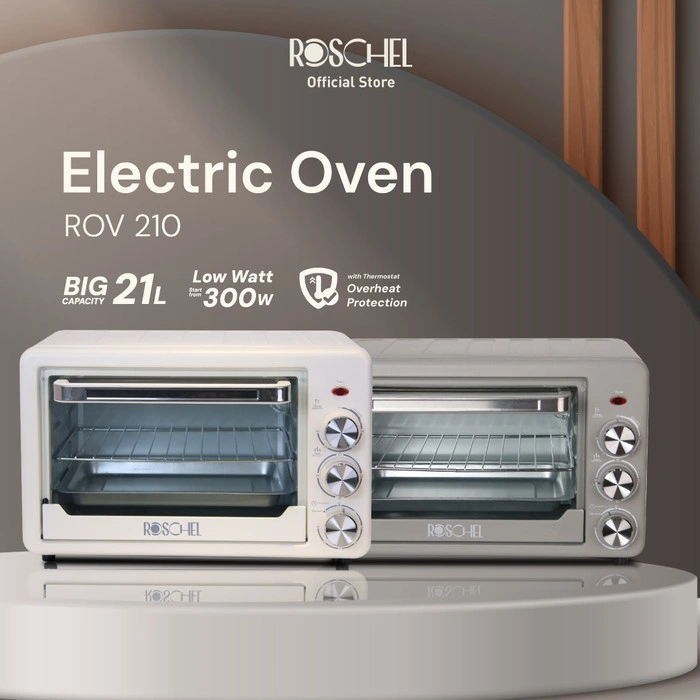 ROSCHEL Oven Listrik Low Watt 21 Liter - ROV210 - 100% ORI