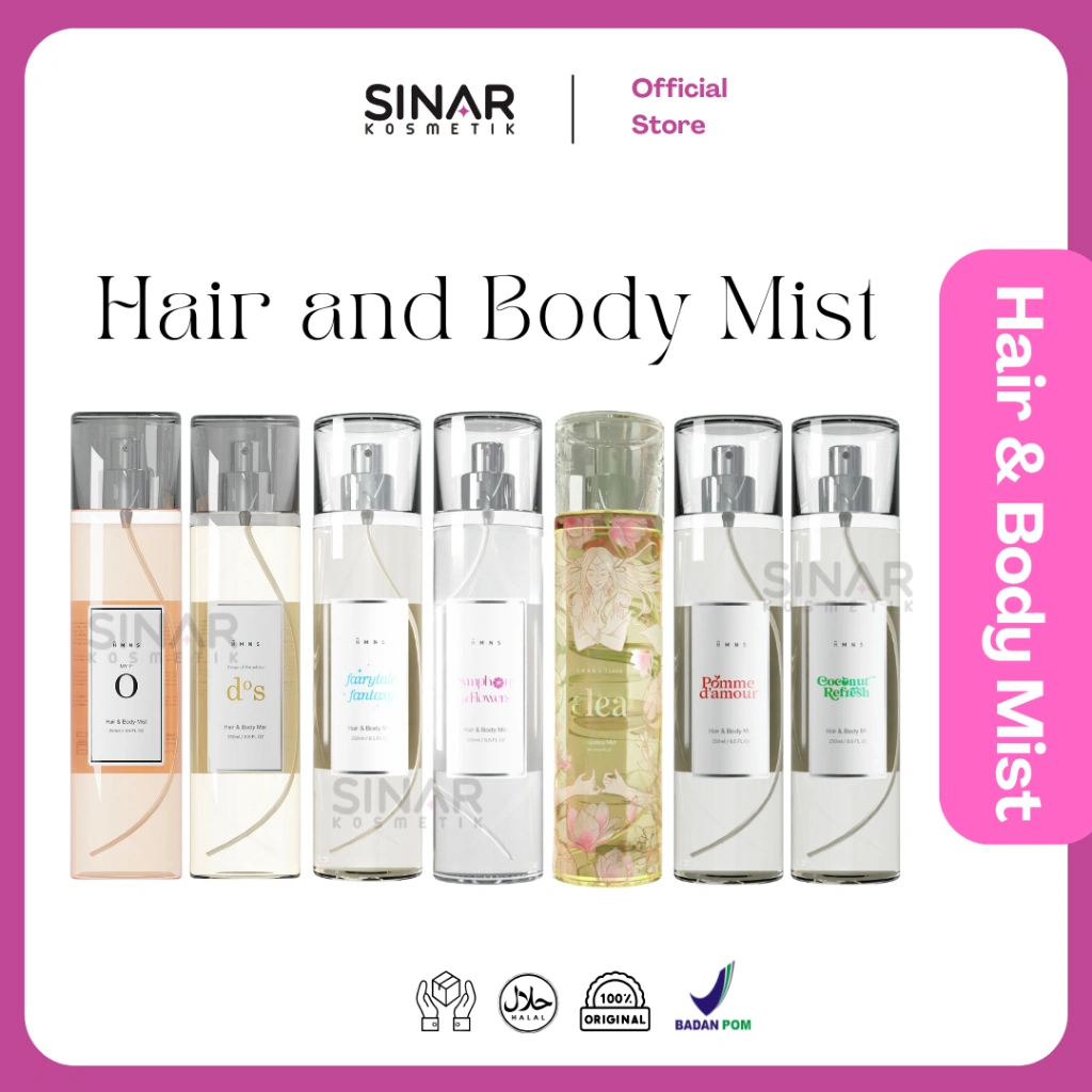 HMNS Hair & Body Mist - Sore Zena - Drop of Sunshine - My 1st O - Fairytale Fantasy - Symphony of Flowers - x Tsana Fragrance Mist - Elea - Coconut Refresh - Pomme D’amour | Fragrance Mist | Parfum for Women / Parfum Wanita