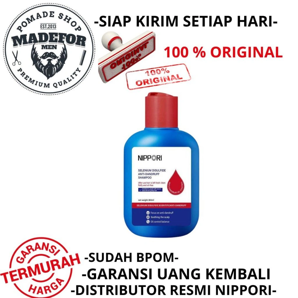 NIPPORI SELENIUM DISULFIDE ANTI DANDRUFF SHAMPOO MENGONTROL MINYAK DAN MENGURANGI KETOMBE ANTI DANDRUFF