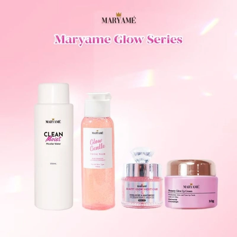 MARYAME Beauty Glow Up Series Day cream Night Care Facial Wash & Micellar water
